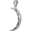 Small Crescent Moon With Bind Runes Pendant -Chic Jewelry Store PS TPD5832