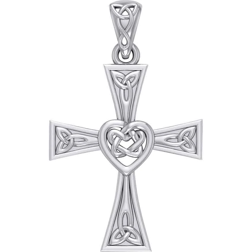 Celtic Cross And Heart Silver Pendant 6 Celtic Cross And Heart Silver Pendant - Image 4