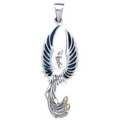 Silver Phoenix Rising Pendant -Chic Jewelry Store PS TPV2838 3