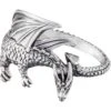 Winged Silver Dragon Ring