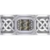 Four Gemstones Silver Knotwork Ring -Chic Jewelry Store PS TRI1947