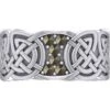 Six Gemstones Silver Knotwork Ring -Chic Jewelry Store PS TRI1949