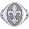 Silver Fleur De Lis Signet Ring -Chic Jewelry Store PS TRI1969