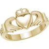 Irish Claddagh Gold Vermeil Ring 1 Irish Claddagh Gold Vermeil Ring -Chic Jewelry Store PS VMG058R 1