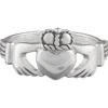 White Bronze Irish Claddagh Ring 2 White Bronze Irish Claddagh Ring -Chic Jewelry Store PS WZMG058 R 1