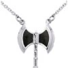 White Bronze Viking Axe Necklace 2 White Bronze Viking Axe Necklace -Chic Jewelry Store PS WZNC099