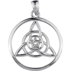 White Bronze Druid Amulet Pendant