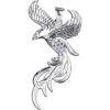 White Bronze Flying Phoenix Pendant -Chic Jewelry Store PS WZPD3591 AM