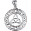 White Bronze Celtic Trinity Knot Pendant