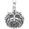 White Bronze Greenman Pendant -Chic Jewelry Store PS WZPD983