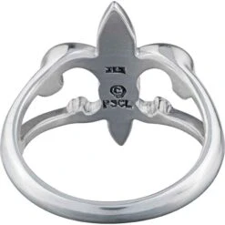 White Bronze Fleur De Lis Ring 5 White Bronze Fleur De Lis Ring -Chic Jewelry Store PS WZRI130 2