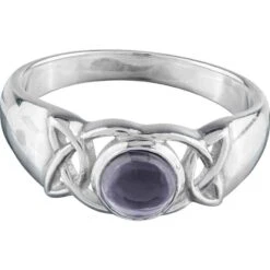 Celtic Round Gem Knotwork Ring