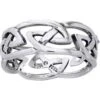 White Bronze Eternal Knot Ring 2 White Bronze Eternal Knot Ring -Chic Jewelry Store PS WZRI900