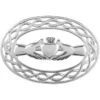 White Bronze Claddagh Knotwork Brooch -Chic Jewelry Store PS WZTBR027 1