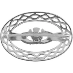 White Bronze Claddagh Knotwork Brooch -Chic Jewelry Store PS WZTBR027 2