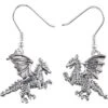 White Bronze Clawing Dragon Earrings -Chic Jewelry Store PS WZTE993 1