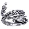 White Bronze Coiled Eastern Dragon Ring 2 White Bronze Coiled Eastern Dragon Ring -Chic Jewelry Store PS WZTR1445