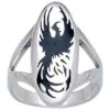 White Bronze Phoenix Rising Ring -Chic Jewelry Store PS WZTR3583