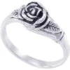 White Bronze Rose Ring 1 White Bronze Rose Ring -Chic Jewelry Store PS WZTR364 1
