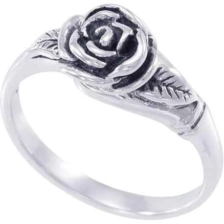 White Bronze Rose Ring 3 White Bronze Rose Ring