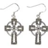 Marcasite Celtic Cross Earrings -Chic Jewelry Store PS WZVE060 1