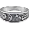 White Bronze Shooting Star Celestial Ring 2 White Bronze Shooting Star Celestial Ring -Chic Jewelry Store PS WZWR215 1