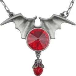 Batwing With Ruby Necklace
