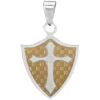 Golden Shield Cross Necklace -Chic Jewelry Store SC2763