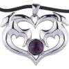 Purple Gem Dragon Heart Necklace -Chic Jewelry Store SC2846 1