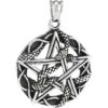 Stainless Steel Snake With Pentagram Pendant 2 Stainless Steel Snake With Pentagram Pendant -Chic Jewelry Store WH CP04280