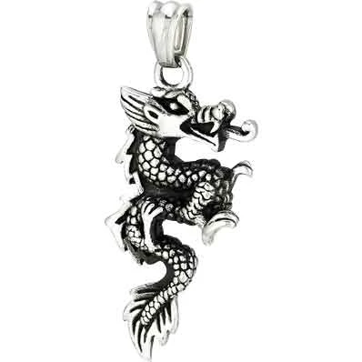 Fierce Dragon Steel Pendant 3 Fierce Dragon Steel Pendant