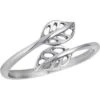 Stainless Steel Two Leaves Ring 2 Stainless Steel Two Leaves Ring -Chic Jewelry Store WH CR05687