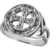 Stainless Steel Cross And Triquetras Ring 2 Stainless Steel Cross And Triquetras Ring -Chic Jewelry Store WH CR05712