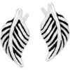 Silver Leaf Stud Earrings 1 Silver Leaf Stud Earrings -Chic Jewelry Store WH S01720