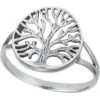 Silver Bark Tree Of Life Ring -Chic Jewelry Store WH S02188