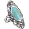 Ornate Turquoise Marcasite Ring 1 Ornate Turquoise Marcasite Ring -Chic Jewelry Store WH S02297