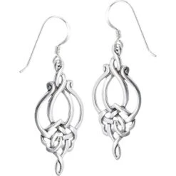 Sterling Silver Knotwork Rosebud Earrings