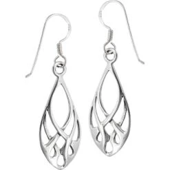 Sterling Silver Celtic Weave Loop Earrings