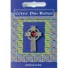 Interlaced Celtic Cross Gem Pin Badge -Chic Jewelry Store WR CGCPIN