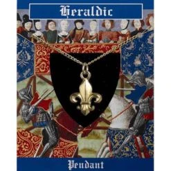 Heraldic Fleur De Lis Gold Necklace