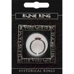 Pewter Rune Gem Ring