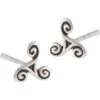 Silver Celtic Triskele Stud Earrings -Chic Jewelry Store WS S01372
